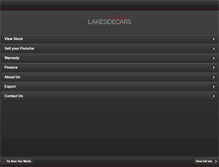 Tablet Screenshot of lakesidecars.com